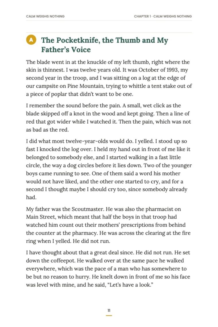 Page 11: The Pocketknife, the Thumb and My Father's Voice